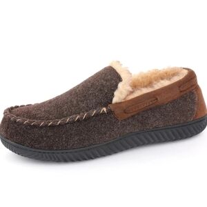 New! Men's memory foam moccasin slippers/ house shoes warm winter comfortable